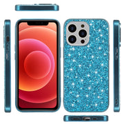 For iPhone 16 Pro Glitter Powder Shockproof TPU Phone Case(Black)