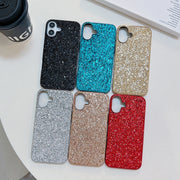 For iPhone 16 Plus Glitter Powder Shockproof TPU Phone Case(Silver)
