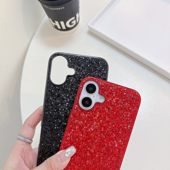For iPhone 16 Plus Glitter Powder Shockproof TPU Phone Case(Silver)