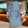 For iPhone 16 Pro Electroplating Pure Color Glitter Powder MagSafe Phone Case(Sierra Blue) - iPhone 16 Pro Cases by PMC TechLife | Online Shopping South Africa | PMC TechLife | Buy Now Pay Later Mobicred