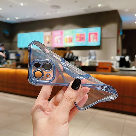 For iPhone 16 Pro Max Electroplating Pure Color Glitter Powder MagSafe Phone Case(Dark Blue)