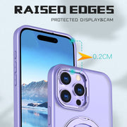 For iPhone 16 Pro Max Wing Series MagSafe Magnetic Ring Holder Phone Case(Light Purple)