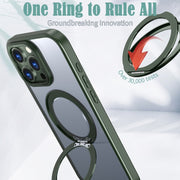 For iPhone 16 Pro Wing Series MagSafe Magnetic Ring Holder Phone Case(Green)