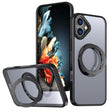 For iPhone 16 Wing Series MagSafe Magnetic Ring Holder Phone Case(Black) - iPhone 16 Cases by PMC TechLife | Online Shopping South Africa | PMC TechLife | Buy Now Pay Later Mobicred