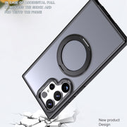 For Samsung Galaxy S24 Ultra 5G Wing Series MagSafe Magnetic Ring Holder Phone Case(Black)