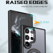 For Samsung Galaxy S24 Ultra 5G Wing Series MagSafe Magnetic Ring Holder Phone Case(Black)