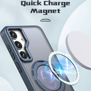 For Samsung Galaxy S24+ 5G Wing Series MagSafe Magnetic Ring Holder Phone Case(Blue)