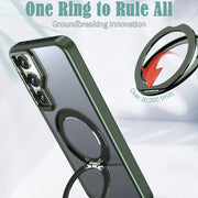 For Samsung Galaxy S24+ 5G Wing Series MagSafe Magnetic Ring Holder Phone Case(Green)