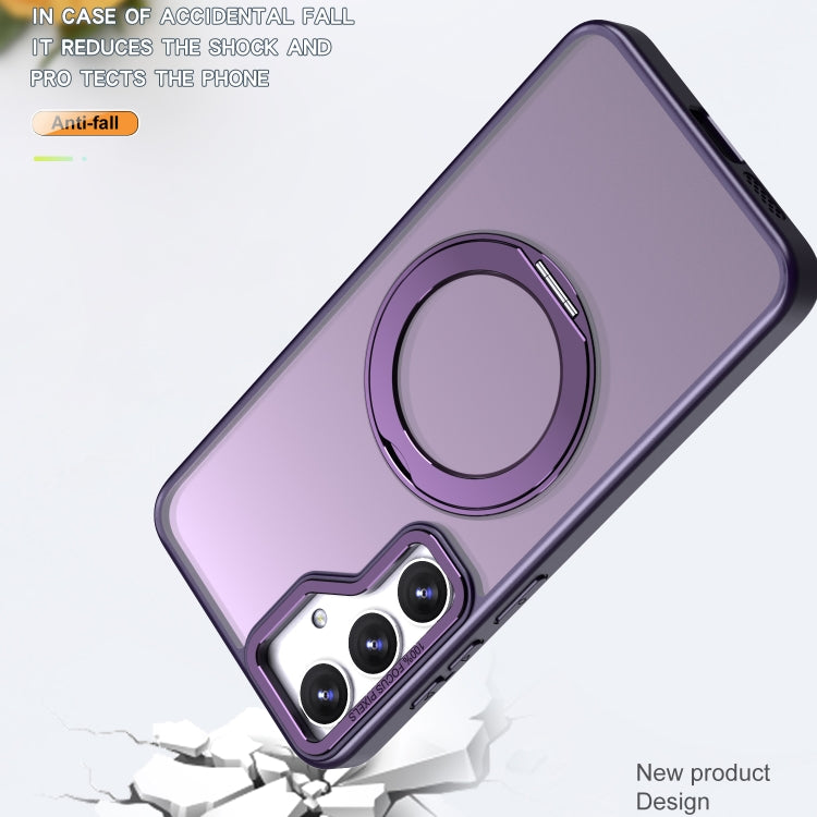 For Samsung Galaxy S24+ 5G Wing Series MagSafe Magnetic Ring Holder Phone Case(Dark Purple) - free shipping - PMC Jewellery - Order now!
