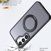 For Samsung Galaxy S24 5G Wing Series MagSafe Magnetic Ring Holder Phone Case(Black)