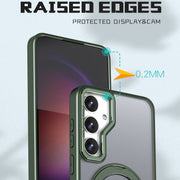 For Samsung Galaxy S24 5G Wing Series MagSafe Magnetic Ring Holder Phone Case(Green)