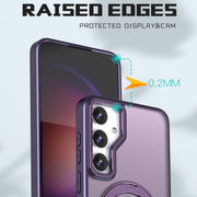 For Samsung Galaxy S24 5G Wing Series MagSafe Magnetic Ring Holder Phone Case(Dark Purple)
