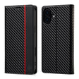 For iPhone 16 LC.IMEEKE Carbon Fiber Leather Phone Case(Vertical Black) - iPhone 16 Cases by LC.IMEEKE | Online Shopping South Africa | PMC TechLife | Buy Now Pay Later Mobicred