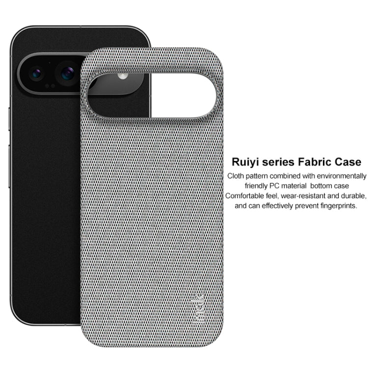 For Google Pixel 9 / 9 Pro imak Ruiyi Series Cloth Texture PU + PC Phone Case(Light Grey)