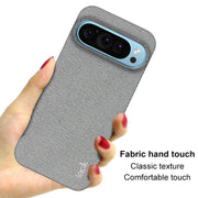 For Google Pixel 9 Pro XL imak Ruiyi Series Cloth Texture PU + PC Phone Case(Light Grey)