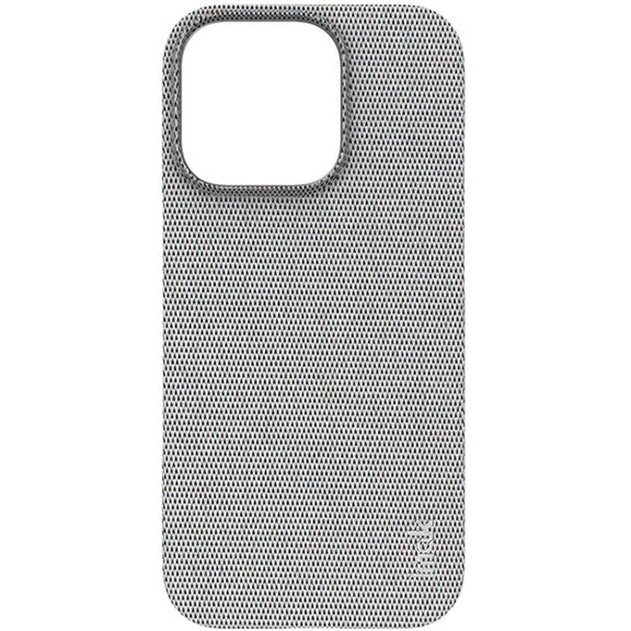 For iPhone 16 Pro Max imak Ruiyi Series Cloth Texture PU + PC Phone Case(Light Grey)