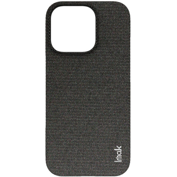 For iPhone 16 Pro imak Ruiyi Series Cloth Texture PU + PC Phone Case(Black)