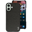 For iPhone 16 imak Ruiyi Series Cloth Texture PU + PC Phone Case(Black) - iPhone 16 Cases by imak | Online Shopping South Africa | PMC TechLife | Buy Now Pay Later Mobicred