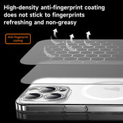 For iPhone 16 SULADA Crystal Sand Series Electroplating Frosted MagSafe Magnetic Phone Case(Transparent)