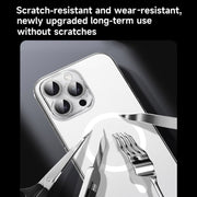 For iPhone 15 SULADA Crystal Sand Series Electroplating Frosted MagSafe Magnetic Phone Case(Transparent)