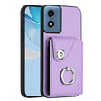 For Motorola Moto G Play 2024 5G Organ Card Bag Ring Holder Phone Case(Purple) - Motorola Cases by PMC Jewellery | Online Shopping South Africa | PMC Jewellery | Buy Now Pay Later Mobicred