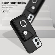 For Motorola Moto G Power 2024 5G Organ Card Bag Ring Holder Phone Case(Black)
