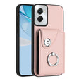For Motorola Moto G Power 2024 5G Organ Card Bag Ring Holder Phone Case(Pink) - Motorola Cases by PMC Jewellery | Online Shopping South Africa | PMC Jewellery | Buy Now Pay Later Mobicred