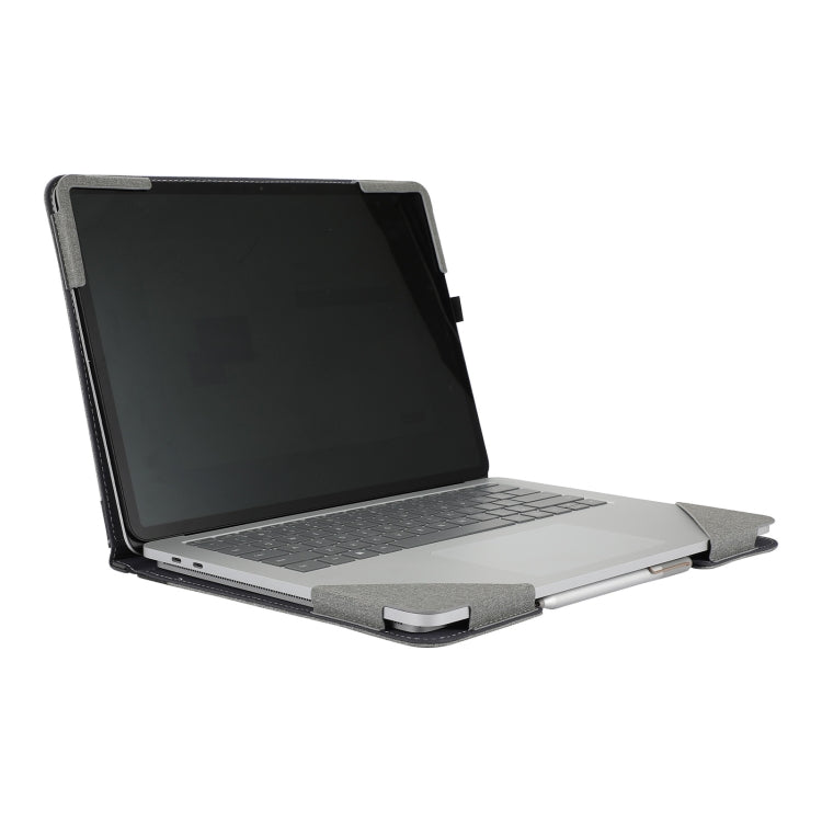 For Microsoft Surface Laptop Studio 2 Cotton Cloth Texture Leather Laptop Protective Case(Light Grey)