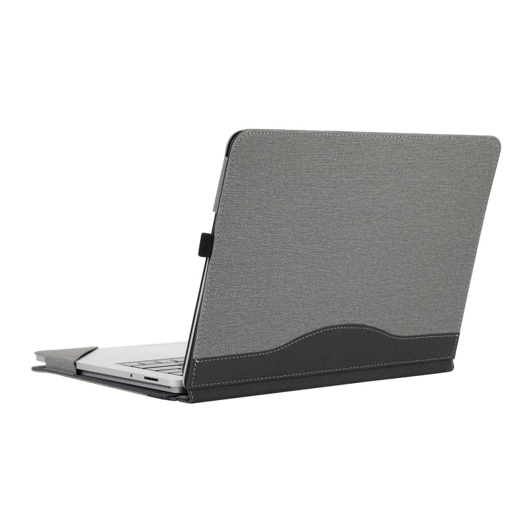 For Microsoft Surface Laptop Studio 2 Cotton Cloth Texture Leather Laptop Protective Case(Light Grey)
