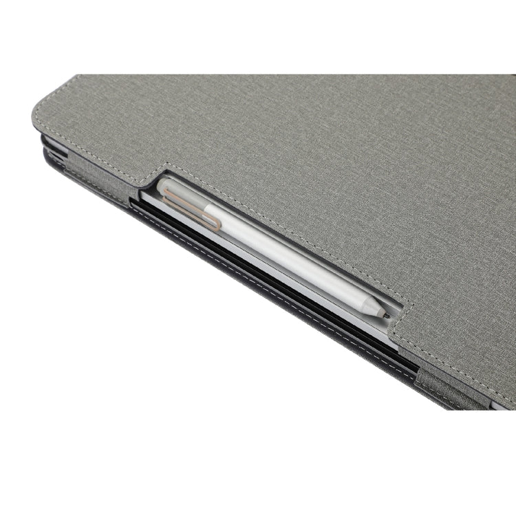For Microsoft Surface Laptop Studio 2 Cotton Cloth Texture Leather Laptop Protective Case(Light Grey)