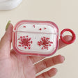 For AirPods 3 Glitter Snowflake Epoxy Dried Flowers Earbuds Box TPU Case(Red) - For AirPods 3 by PMC Jewellery | Online Shopping South Africa | PMC Jewellery | Buy Now Pay Later Mobicred
