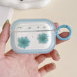 For AirPods 3 Glitter Snowflake Epoxy Dried Flowers Earbuds Box TPU Case(Light Blue) - For AirPods 3 by PMC Jewellery | Online Shopping South Africa | PMC Jewellery | Buy Now Pay Later Mobicred