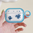 For AirPods Pro Glitter Snowflake Epoxy Dried Flowers Earbuds Box TPU Case(Dark Blue) - For AirPods Pro by PMC Jewellery | Online Shopping South Africa | PMC Jewellery | Buy Now Pay Later Mobicred