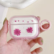 For AirPods Pro Glitter Snowflake Epoxy Dried Flowers Earbuds Box TPU Case(Pink) - For AirPods Pro by PMC Jewellery | Online Shopping South Africa | PMC Jewellery | Buy Now Pay Later Mobicred