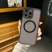 For iPhone 16 Pro Max Hawkeye Skin Feel MagSafe Phone Case(Black)