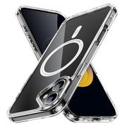 For iPhone 16 Airbag Magsafe PC Hybrid TPU Phone Case(Transparent)