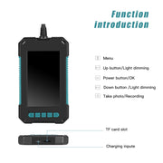 P40 8mm 1080P IP68 Water-resistant 4.3 inch Highlight Screen Dual Camera Digital Endoscope, Length:5m Hard Cable