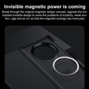 For Honor Magic V3 SULADA Kevlar 600D Texture Smart Window Leather Phone Case(Black)