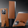 For Huawei Mate X5 / X3 SULADA Smart Series Wristband Holder Smart View Window Genuine Leather Phone Case(Brown) - free shipping - PMC TechLife - Order now!