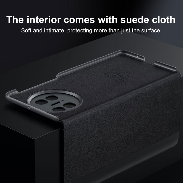 For Huawei Mate X5 / X3 SULADA Smart Series Wristband Holder Smart View Window Genuine Leather Phone Case(Green)