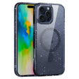 For iPhone 16 Pro Glitter Powder MagSafe Magnetic Phone Case(Transparent Titanium Blue) - iPhone 16 Pro Cases by PMC TechLife | Online Shopping South Africa | PMC TechLife | Buy Now Pay Later Mobicred