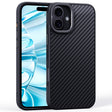 For iPhone 16 Carbon Fiber Kevlar Lens Holder MagSafe Magnetic Phone Case(Black) - iPhone 16 Cases by PMC TechLife | Online Shopping South Africa | PMC TechLife | Buy Now Pay Later Mobicred