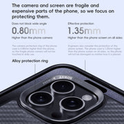 For iPhone 16 Carbon Fiber Kevlar MagSafe Magnetic Phone Case(Black)