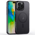 For iPhone 16 Pro Max Crystal Clear Frosted MagSafe Magnetic Phone Case(Transparent Black) - iPhone 16 Pro Max Cases by PMC TechLife | Online Shopping South Africa | PMC TechLife | Buy Now Pay Later Mobicred