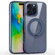 For iPhone 16 Pro Crystal Clear MagSafe Magnetic Holder Phone Case(Transparent Titanium Blue) - iPhone 16 Pro Cases by PMC TechLife | Online Shopping South Africa | PMC TechLife | Buy Now Pay Later Mobicred