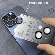 For iPhone 16 / 16 Plus Back Camera Cover Tempered Glass Lens Film(Dark Blue)