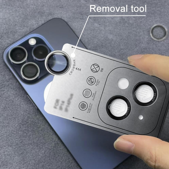 For iPhone 16 / 16 Plus Back Camera Cover Tempered Glass Lens Film(Dark Blue)