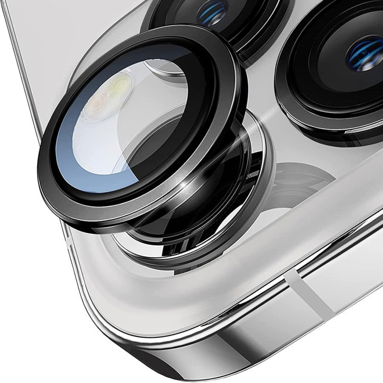 For iPhone 16 Pro / 16 Pro Max Back Camera Cover Tempered Glass Lens Film(Black)