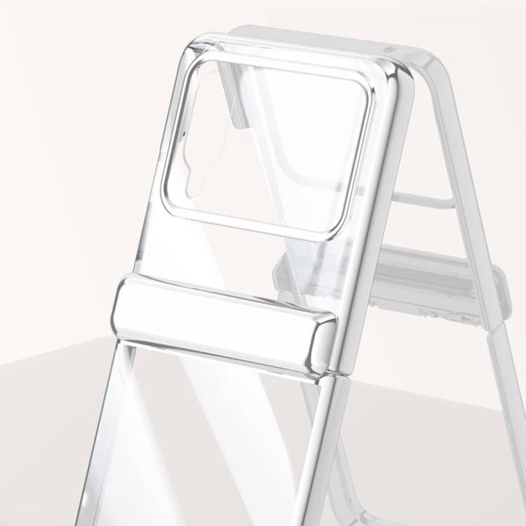 For Huawei nova Flip Integrated Clear Electroplating Spring Hinge Phone Case(Green) - Huawei Cases by PMC TechLife | Online Shopping South Africa | PMC TechLife | Buy Now Pay Later Mobicred