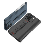 For Google Pixel 9 Pro Fold GKK Integrated Fold Hinge Wrist Strap Phone Case with Holder(Carbon Fiber)